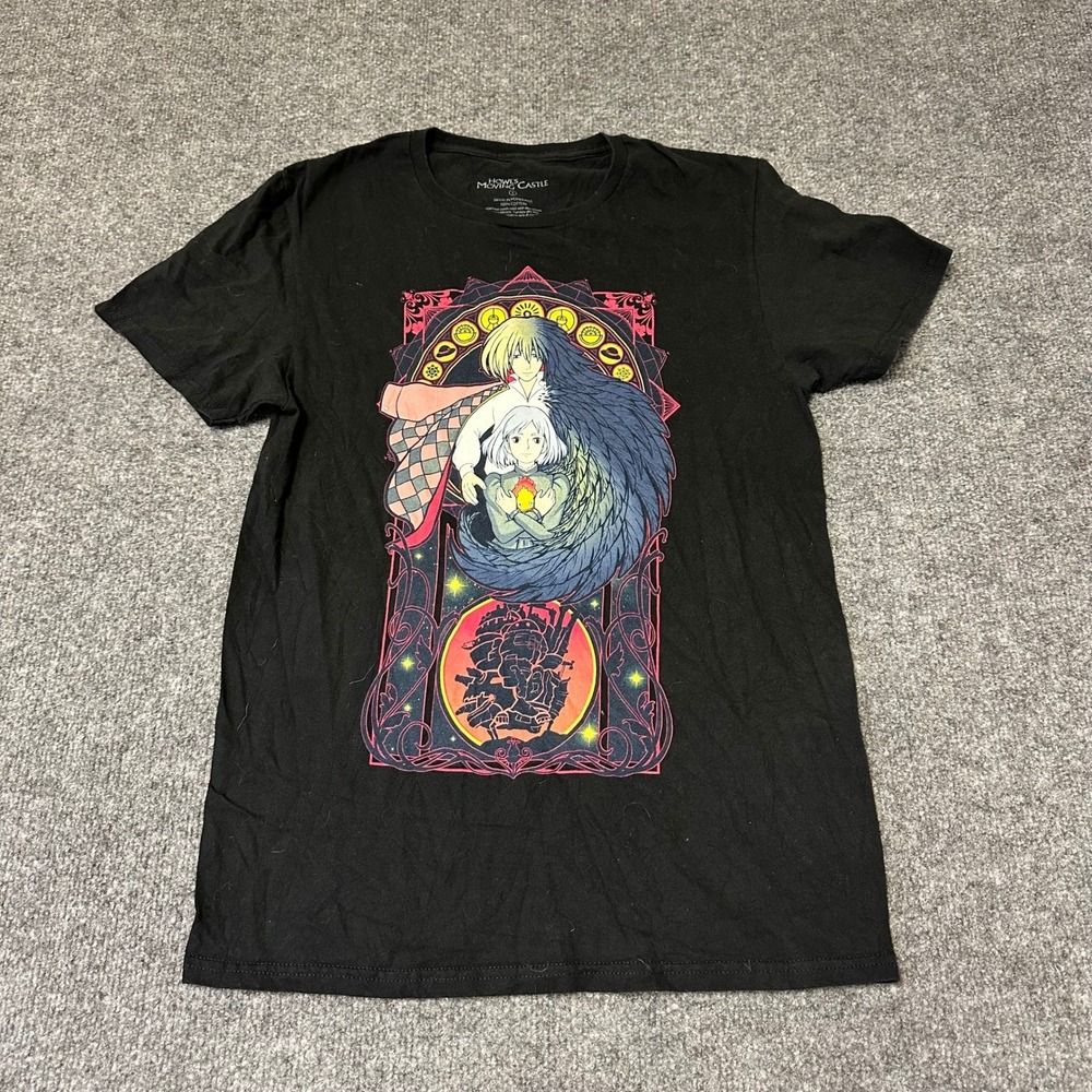 Her Universe T-Shirt Womens S Black Howls Moving Castle Graphic Studio Ghibli